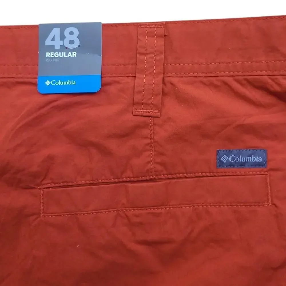 NWT Columbia PFG Fishing Shorts Size 48 Burnt Orange Outdoor Performance